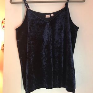 Navy Velvet tank top